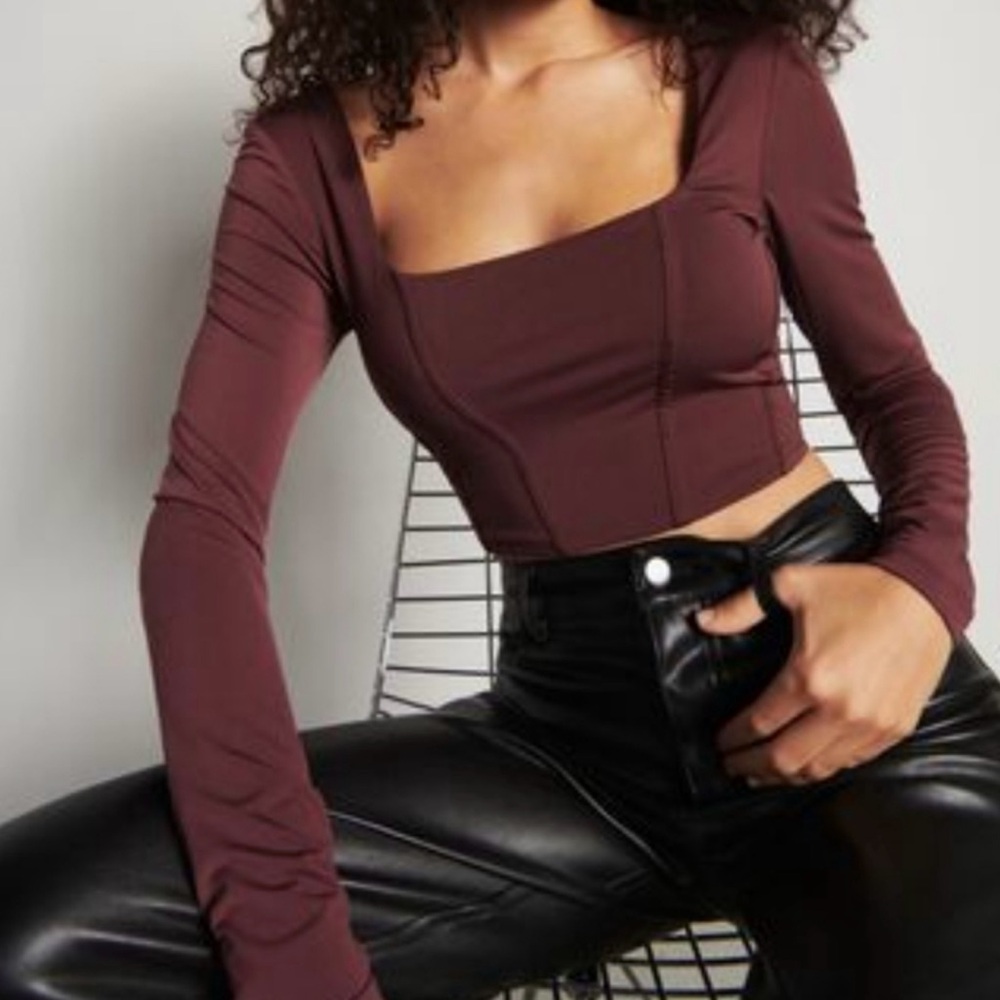 Dynamite long sleeve corset style top